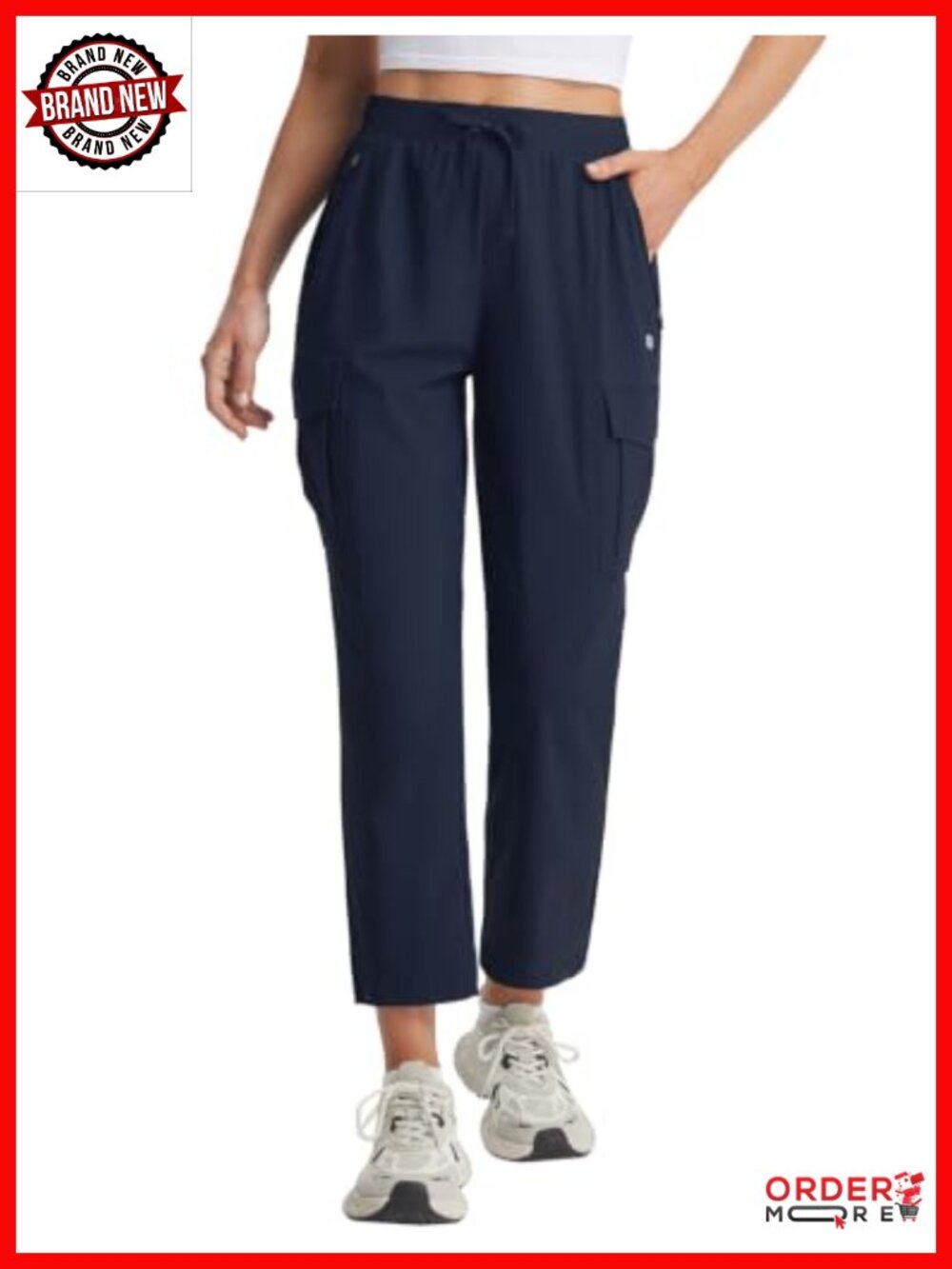 Petite Travel Hiking Pants Lightweight Stretchy Quick Dry Ankle